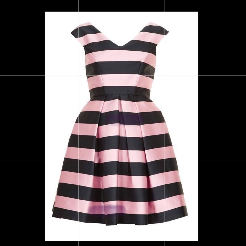 Topshop Black & Pink Dress - Size 4